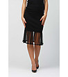Черна памучна пола с прозрачна платка Asia-3 снимка