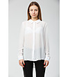 Бяла дамска ефирна риза Alison-0 снимка