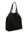 Дамска чанта от естествена кожа в черно Hana-3 снимка