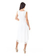 Бяла рокля с асиметрична дължина-1 снимка