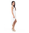 Бяла рокля с асиметрична дължина Elpida-2 снимка