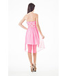 Розова рокля с дантела и тюл-1 снимка