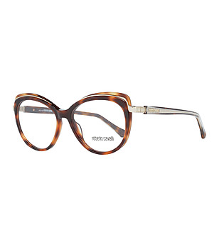 Дамски рамки за очила в цвят хавана с прозрачни дръжки Jaya снимка