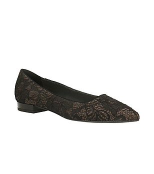 Черни дамски обувки от естествена кожа Daria снимка
