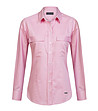 Дамска памучна риза в розово на райе Lexa-0 снимка