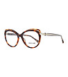 Дамски рамки за очила в цвят хавана с прозрачни дръжки Jaya-0 снимка