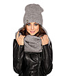 Дамски комплект от сиви шал и шапка Luisa-0 снимка