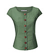 Зелена памучна дамска блуза Adaliz-1 снимка