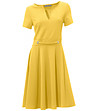 Клоширана жълта рокля Althea-0 снимка