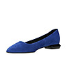 Велурени сини дамски обувки Misha -2 снимка