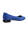 Велурени сини дамски обувки Misha -3 снимка