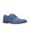 Сини мъжки обувки от набук Felix-0 снимка