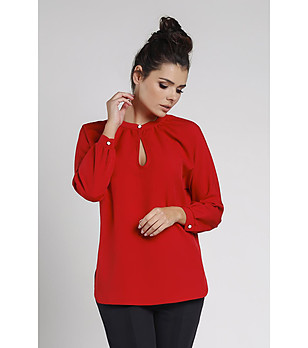 Червена дамска блуза Aria снимка