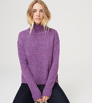 Дамски пуловер в лилаво с вълна Simina снимка