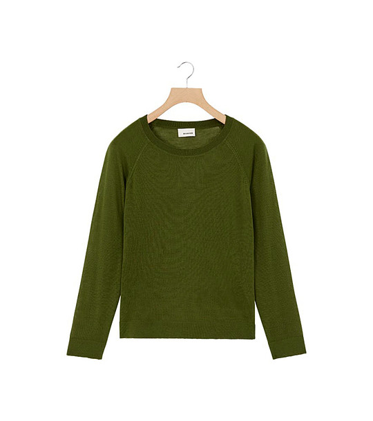 Дамски вълнен пуловер в зелено Elisia снимка