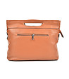 Малка оранжева дамска чанта от естествена кожа Felicita-1 снимка