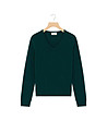Дамски вълнен пуловер в тъмнозелено Eleonora-0 снимка