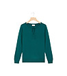 Тъмнозелен дамски пуловер с вълна Fiona-0 снимка