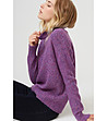 Дамски пуловер в лилаво с вълна Simina-2 снимка