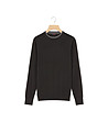 Дамски пуловер в черно с вълна Merry-0 снимка
