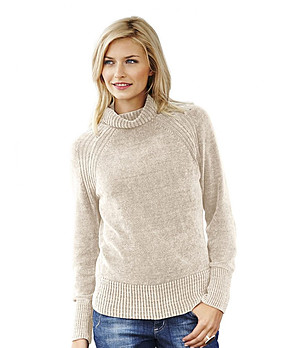 Дамски пуловер в цвят екрю Leona снимка