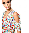 Многоцветна дамска блуза Agnes-1 снимка