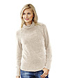 Дамски пуловер в цвят екрю Leona-0 снимка