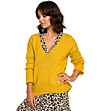 Жълт дамски пуловер Alberta-0 снимка