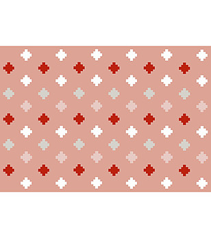 Розова постелка с многоцветен фигурален принт 52х75 см снимка
