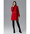 Елегантно червено дамско палто Mishele-0 снимка