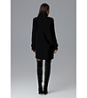 Елегантно черно дамско палто Mishele-1 снимка