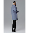 Елегантно синьо дамско палто Mishele-1 снимка