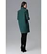 Елегантно зелено дамско палто Mishele-1 снимка