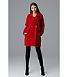 Червено дамско палто Laura-0 снимка