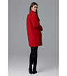 Червено дамско палто Laura-1 снимка