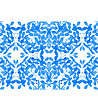 Постелка в бяло и синьо 75х52 см-0 снимка