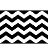 Черно-бяла постелка със зигзагообразни мотиви 52х75 см-1 снимка