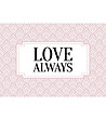 Постелка с принт Love Always в розово и бяло 52х75 см-1 снимка