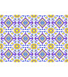 Постелка с принт в бяло, лилаво и жълто 52х75 см-2 снимка
