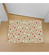 Бежова постелка с принт Звезди в червено и бяло 52х75 см-0 снимка