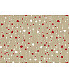 Бежова постелка с принт Звезди в червено и бяло 52х75 см-1 снимка