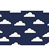 Тъмносиня постелка с принт Бели облаци 52х75 см-0 снимка