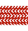 Червена постелка с бял фигурален принт 52х75 см-0 снимка