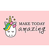 Розова постелка с принт Make today amazing-0 снимка