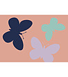 Розова постелка с принт Пеперуди 52х75 см-0 снимка