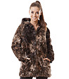 Дамско палто в кафяво и бежово с качулка Camel-0 снимка