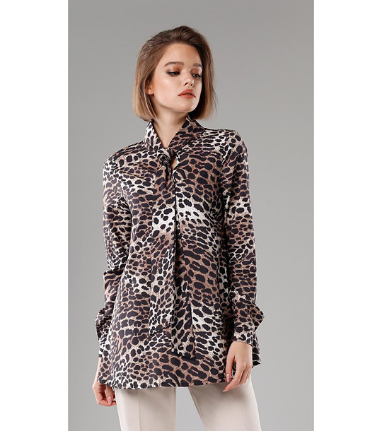 Дамска блуза с леопардов принт Lidia снимка