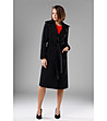 Черно дамско палто с вълна и кашмир Lina-0 снимка