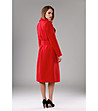 Червено дамско палто с вълна и кашмир Lina-1 снимка