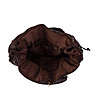 Дамска тъмнокафява кожена чанта Trescore  -3 снимка